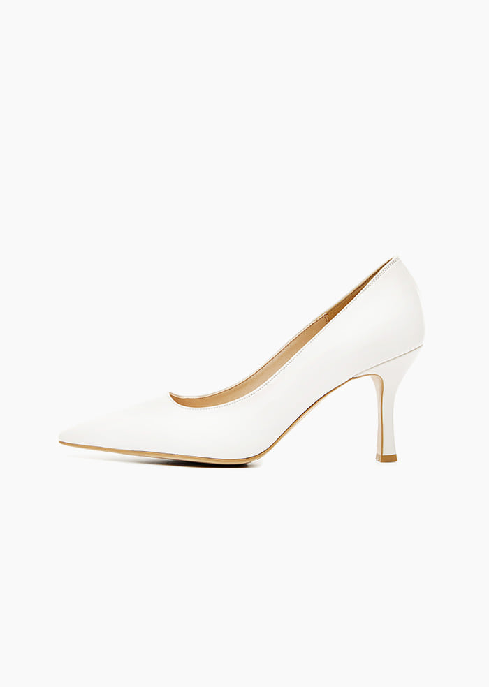 Grace Leather Heel (White)