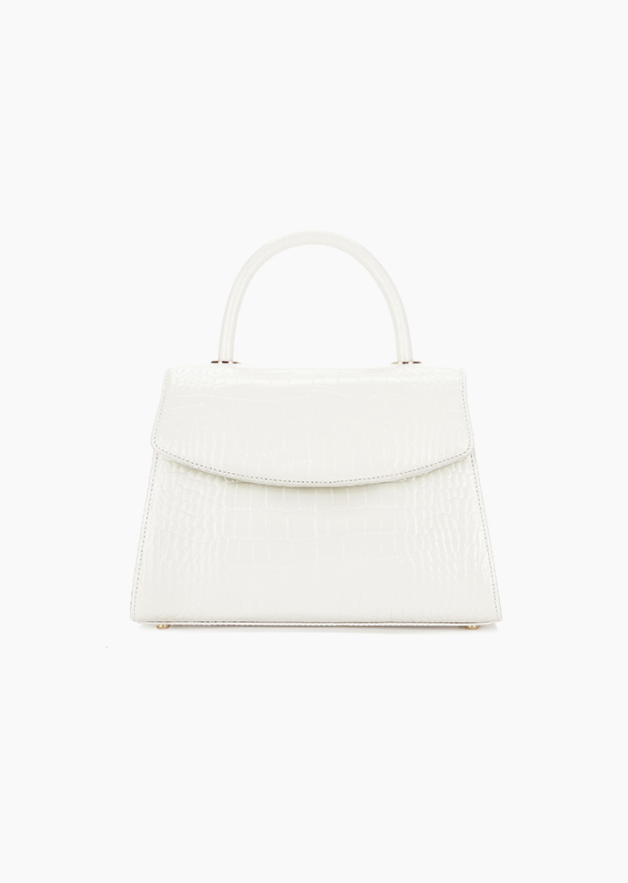 Grace Plie Middle Bag (White)